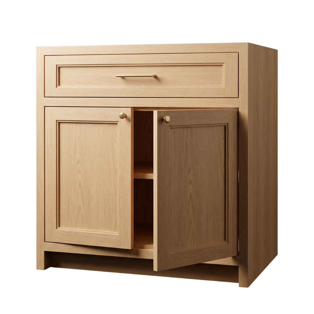 Inset cabinet construction